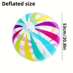 Colorful Striped Beach Ball 8 inch PVC Material Non Feathered