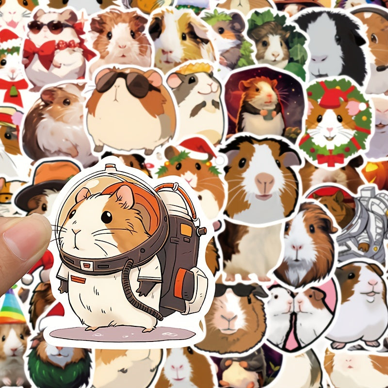 50pcs Small Animal Guinea Pig Cartoon Stickers for Journal Phone Case Cup Guitar