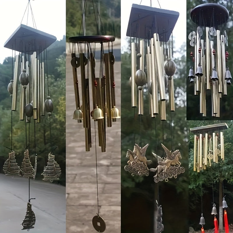 Solid Wood Bronze Wind Chimes Rust-proof Outdoor Decoration