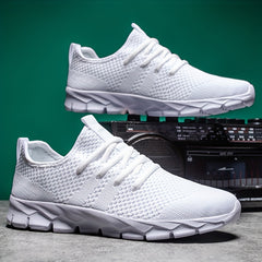 Men's Breathable Woven Running Shoes Lightweight Athletic Sneakers