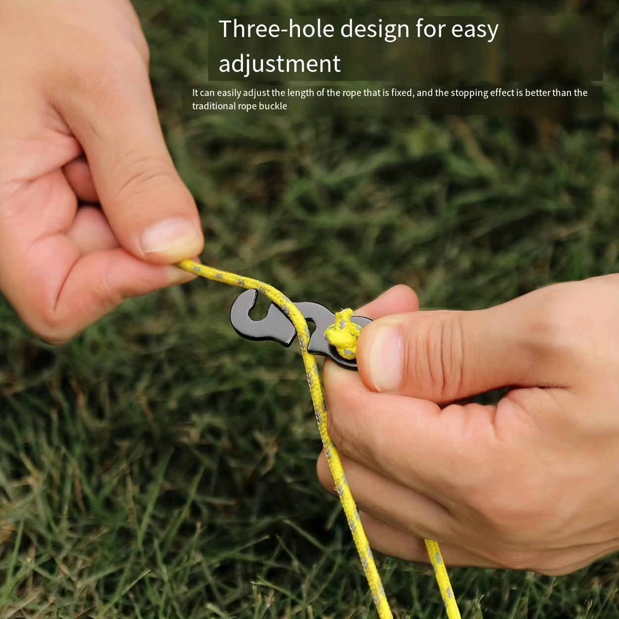 10pcs Outdoor Camping Aluminum Alloy Parachute Buckles Tent Rope Adjuster