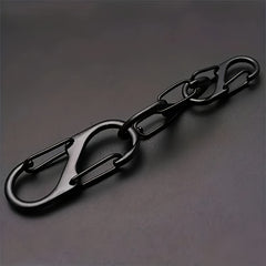 10pcs Zinc Alloy S Hook Carabiner Buckle Keychain Spring Buckle