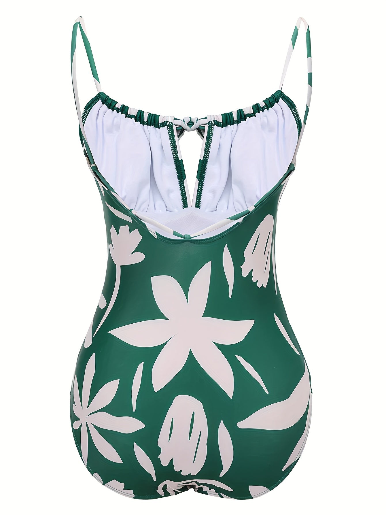 Floral Print Tummy Control One Piece Swimsuit