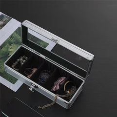 Vintage Watch Storage Box Glass Mirror Cover High-end Watch Box