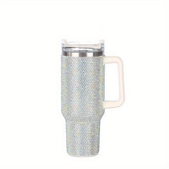 Crystal Tumbler with Handle 40oz Stainless Steel Rhinestone Stanleys Tumbler