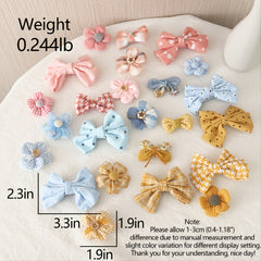 8pcs Kids Hair Clips Bow Flower Clips