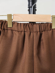 Boys Solid Shorts Casual Elastic Waist Shorts for Summer