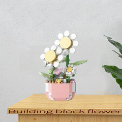 Educational Building Blocks Toys Birthday Party Year Gift Decoration Potted