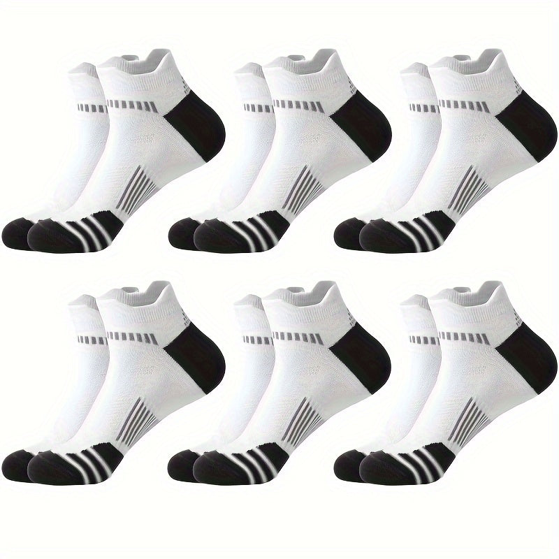 Men's Sports Socks Breathable Moisture Wicking 6 Pairs