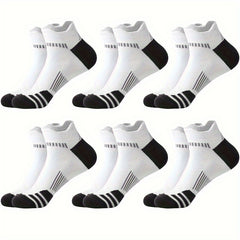Men's Sports Socks Breathable Moisture Wicking 6 Pairs