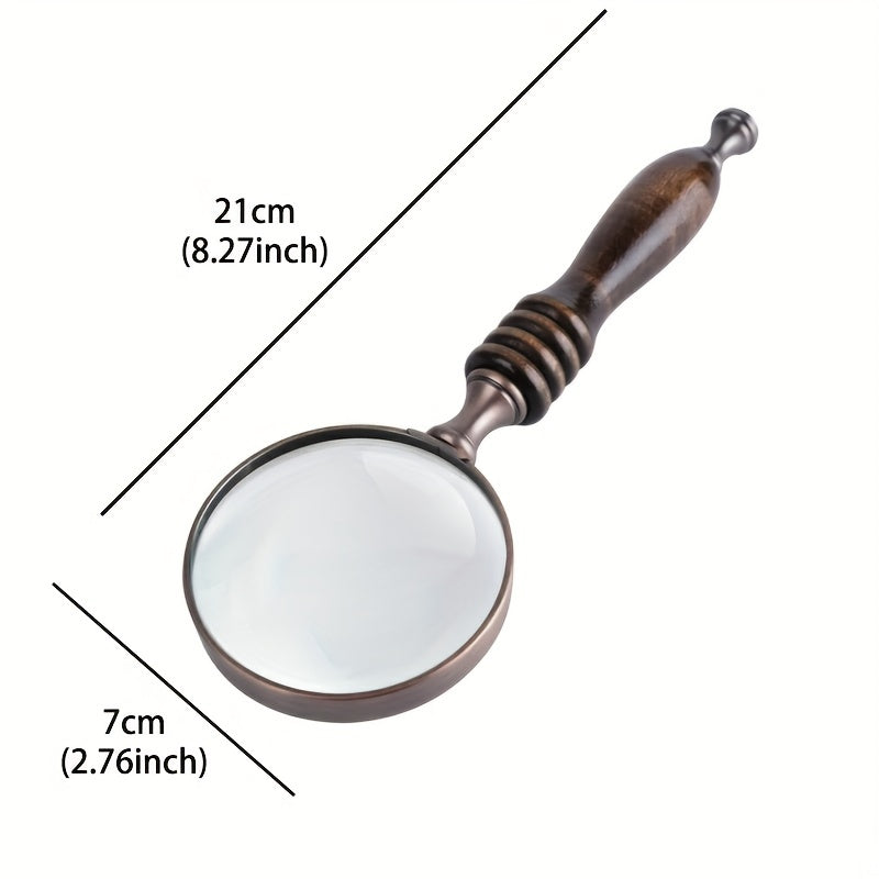 Vintage 10X Optical Glass Handheld Magnifying Glass