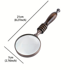 Vintage 10X Optical Glass Handheld Magnifying Glass