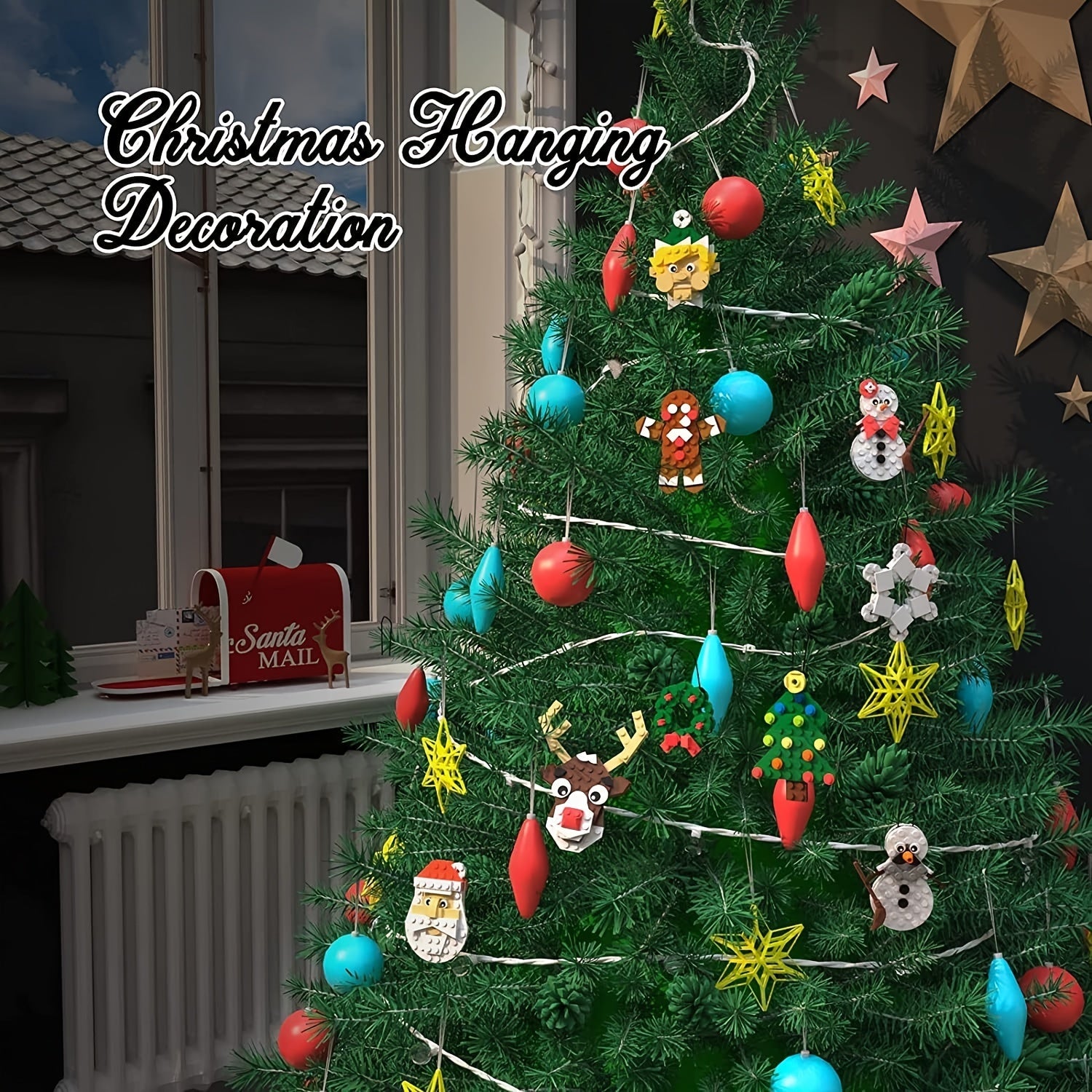Christmas Ornaments Building Kit 11 in 1 Stocking Stuffers Decor Toys C