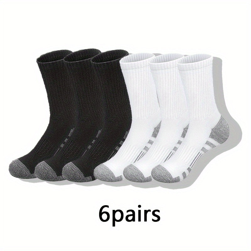 6pairs Men's Casual Crew Socks Outdoor Sports Socks