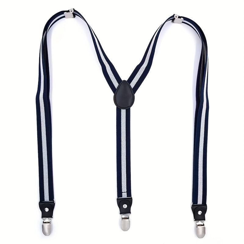 Men's Groomsmen Pants Harness Elastic Clip Adult Suspenders Non-slip Buckle