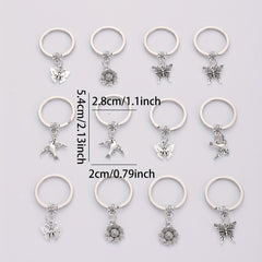 12pcs Men's Summer Alloy Keychain Box Bag Accessories