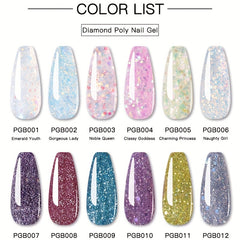 5 Nail Art Extension Glue Set with Brush, Pusher & Tips