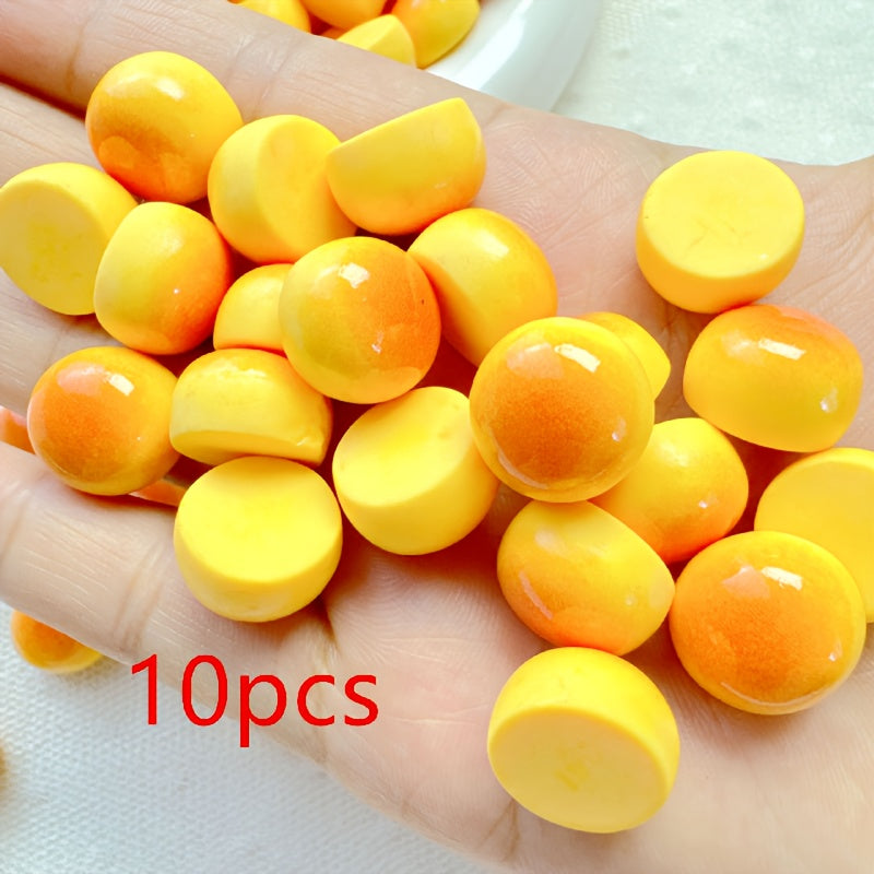 10 Mini Bread Resin Models Mixed Colors ABS No Electricity Needed