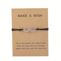 Infinite & Dog Paw Pendant Bracelet for Mother's Gift