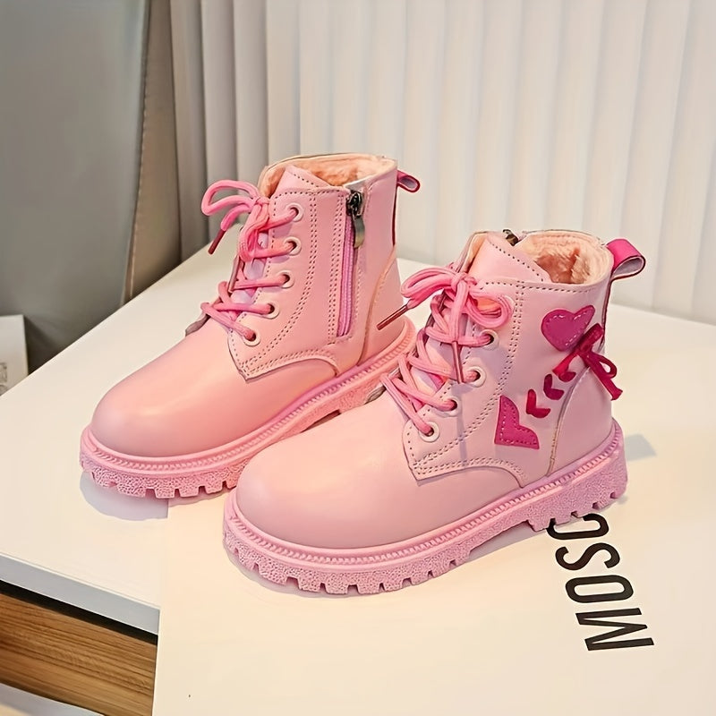 Girls Anti-Slip Plus Fleece Warm Boots for Fall