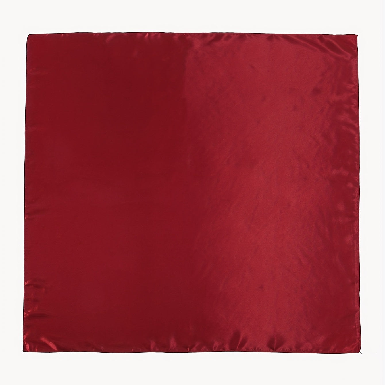 Red Big Scarf Bandana Satin Neckerchief Silk Head Wrap