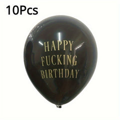 10pcs Birthday Balloons Letters Printed Balloons for Party Decoration