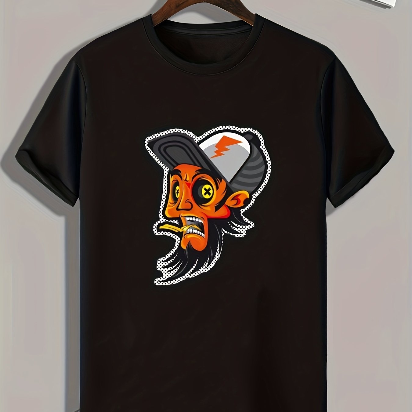 Surprised Cartoon Expression Print Men's Graphic T shirt
