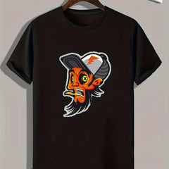 Surprised Cartoon Expression Print Men's Graphic T shirt