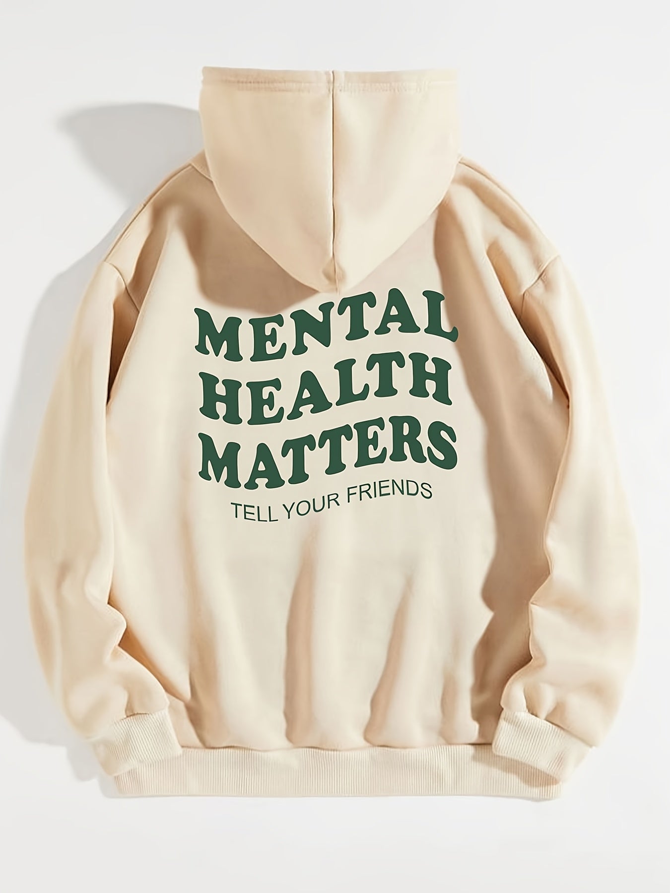 Mental Health Matters Print Hoodie Casual Sweatshirt for Winter & Fall