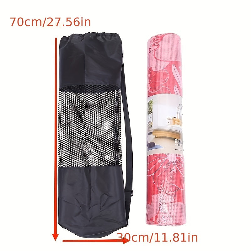 Qpc Yoga Mat Storage Mesh Bag Portable Single Shoulder Drawstring Net Bag