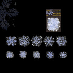 Snowflake Stickers 20 Sheets Matte Glitter Embellishments