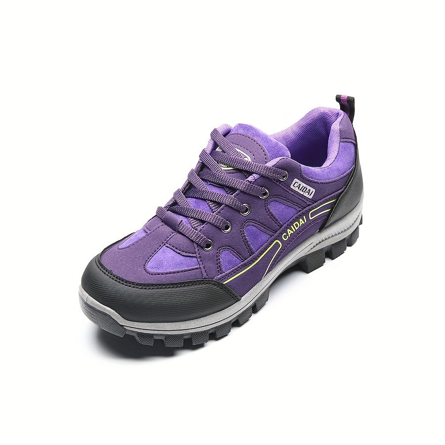Women's Colorblock Platform Sneakers Low Non-slip Hiking Trainers