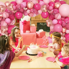 131pcs Pink Red Balloon Set For Party Decor