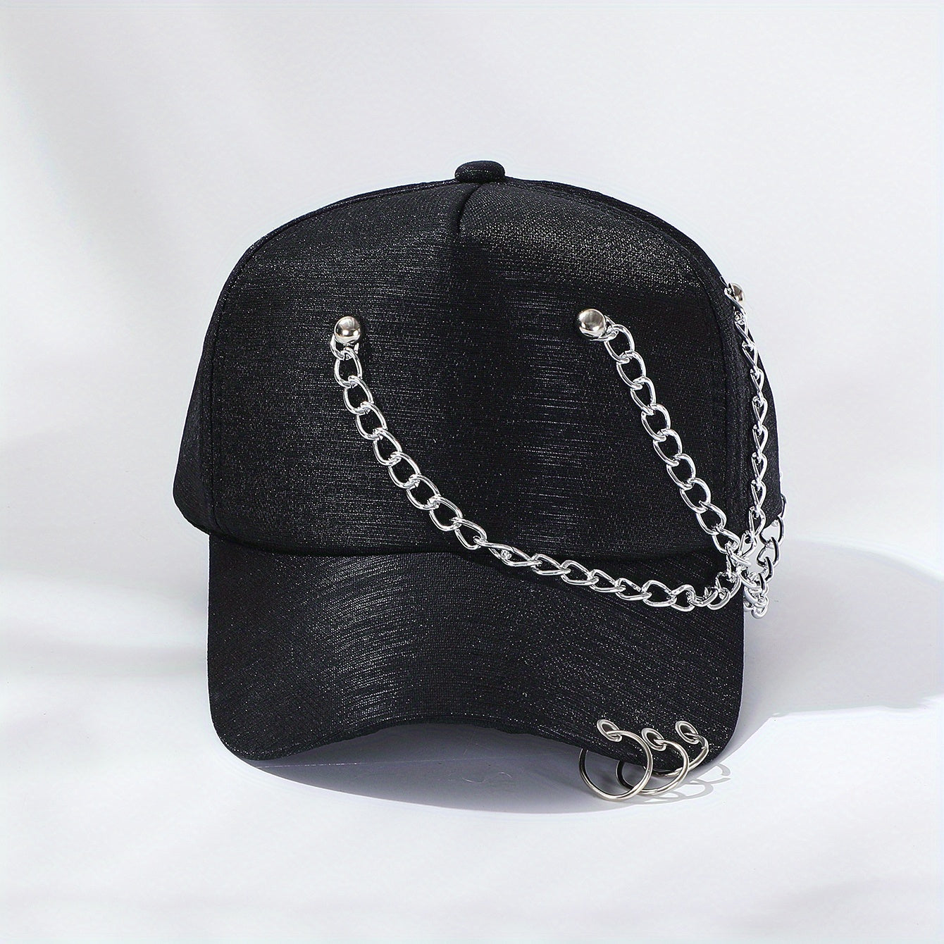 Unisex Chain Tassel Baseball Cap Hip Hop Glitter Sun Hat