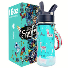 480ml Colorful Stainless Steel Water Bottle Double Layer Leakproof Cup