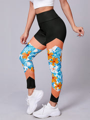 Floral Print Yoga Pants Quick Drying Activewear