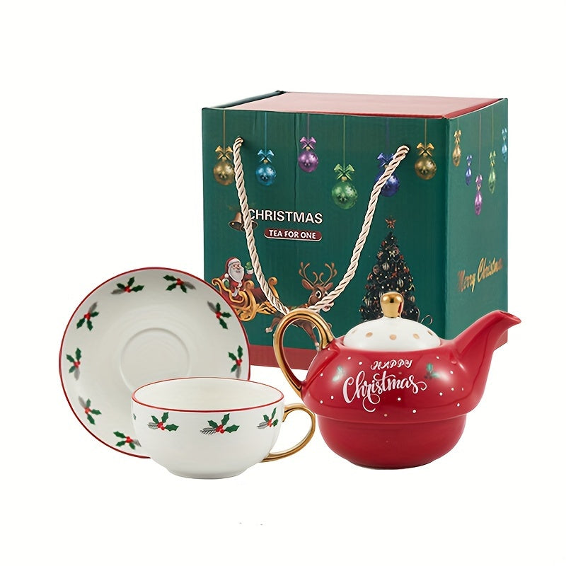 Christmas Ceramic Water Kettle Cup Set - Gift for Men Women