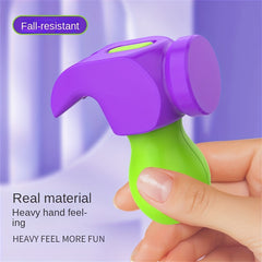 Portable 3D Radish Hammer Decompression Toy for Parent-child Interaction
