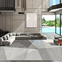 Modern Geometric Area Rug for Living Room Non Shedding Floor Carpet