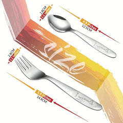 4pcs Toddler Utensil Sets 18 8 Stainless Steel Toddler Spoons And Forks