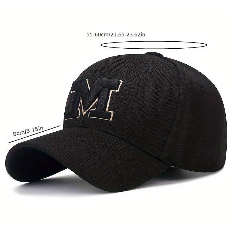 M Embroidered Baseball Cap Outdoor Sunshade Baseball Cap