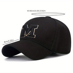 M Embroidered Baseball Cap Outdoor Sunshade Baseball Cap
