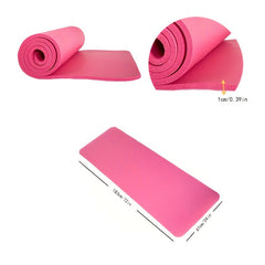 Non Slip Soft Yoga Mat Thicken Fitness Exercise Mat With Carrying Strap