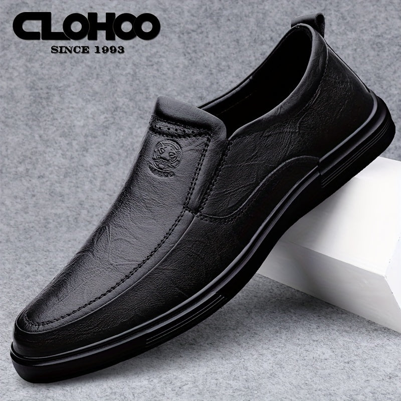 Men's Logo Loafer Shoes Non-slip Slip On Dress Shoes