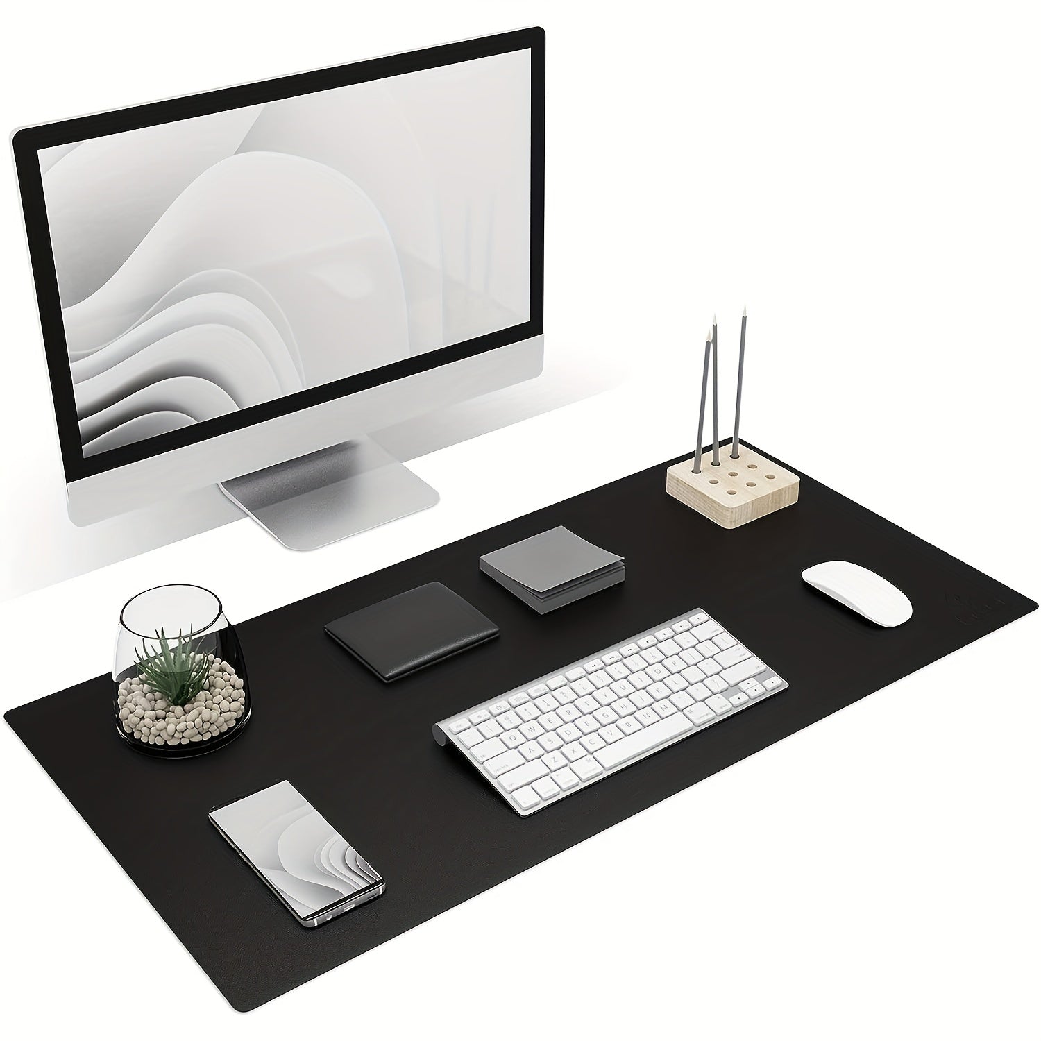 Double Sided Faux Leather Table Mat Waterproof Desk Writing Board