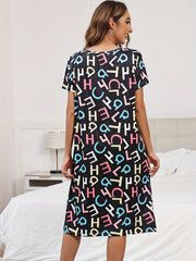 Soft & Comfy Short Sleeve Lounge Dress Women's Loungewear