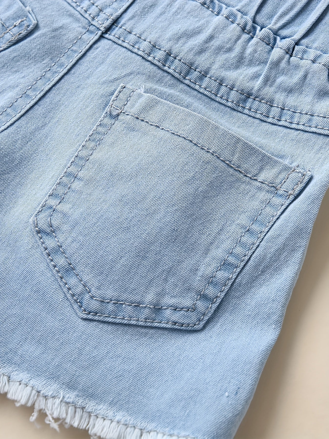 Girls' Denim Lace Shorts - Summer Casual Short Jeans