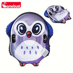 Inflatable Snow Tube Owl Pattern 47inch Coldproof Thick PVC Material