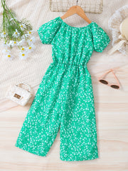 Toddler Girls Flowers Graphic Rompers Jumpsuits - Summer Clothes