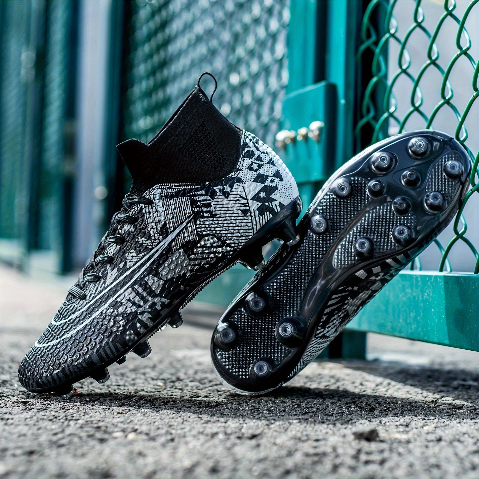 Boy's High Top Non Slip AG Football Cleat